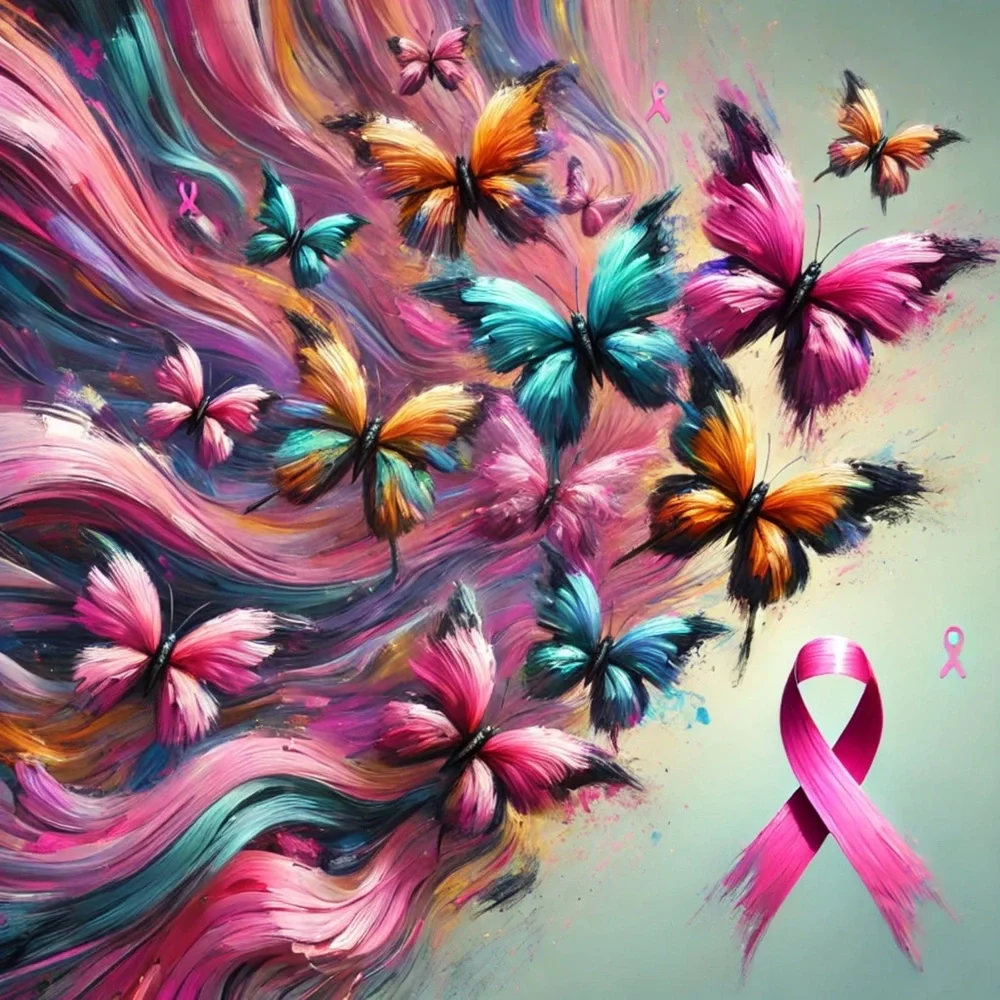 Pink and White Breast Cancer Awareness Month of October - Picture 5 of 12